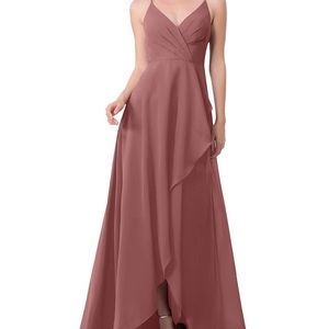 Azazie Musa Bridesmaid Dress - Desert Rose